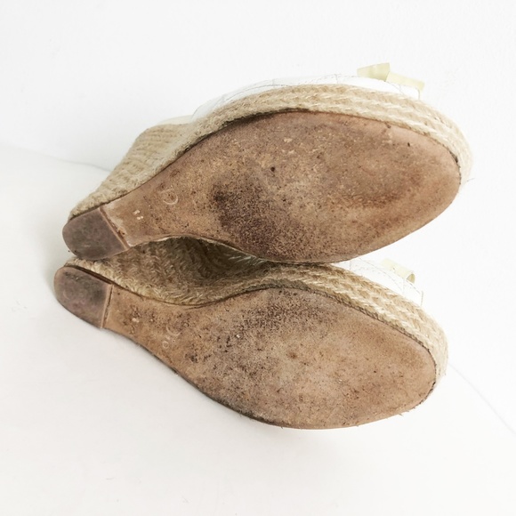 Dior Sandals White Patent Cannage Sandal Platform 38.5 in Box with Dustbag - Picture 6 of 8